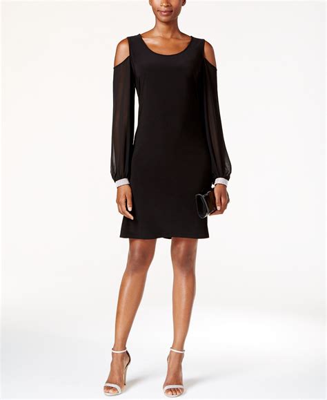 50 Sale 53. . Macys black long sleeve dress